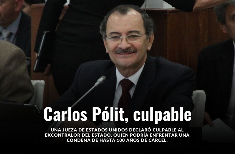 Carlos Pólit es declarado culpable de sobornos en Estados Unidos.