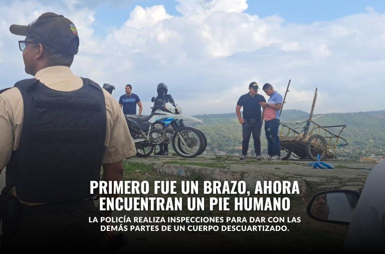 Encuentran un pie humano dentro de una funda en Portoviejo