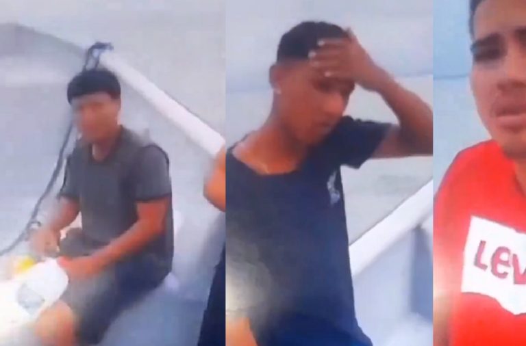 Tres hombres son lanzados al mar en Puerto Bolívar