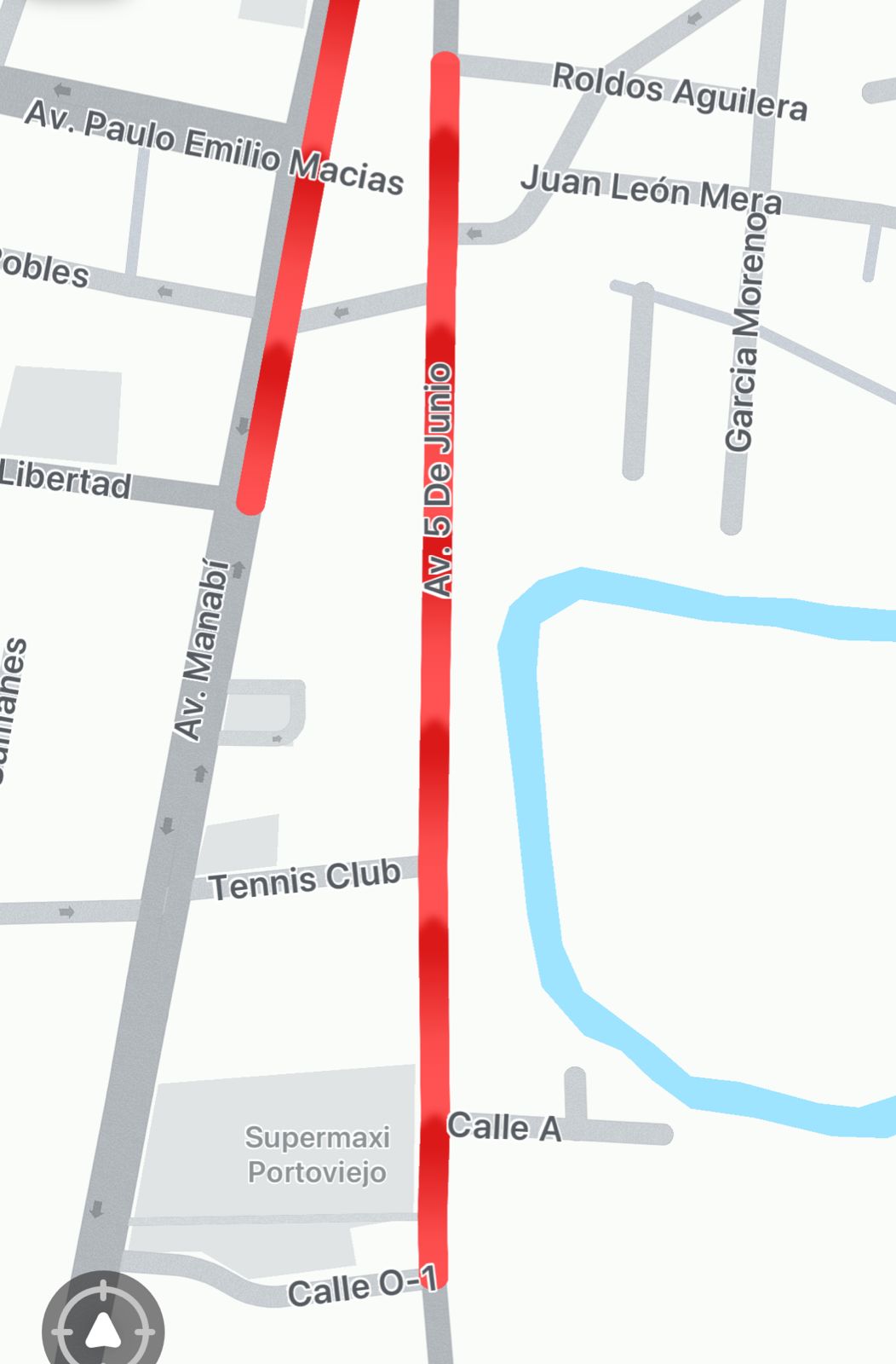 Tráfico vehicular Av. 5 de Junio