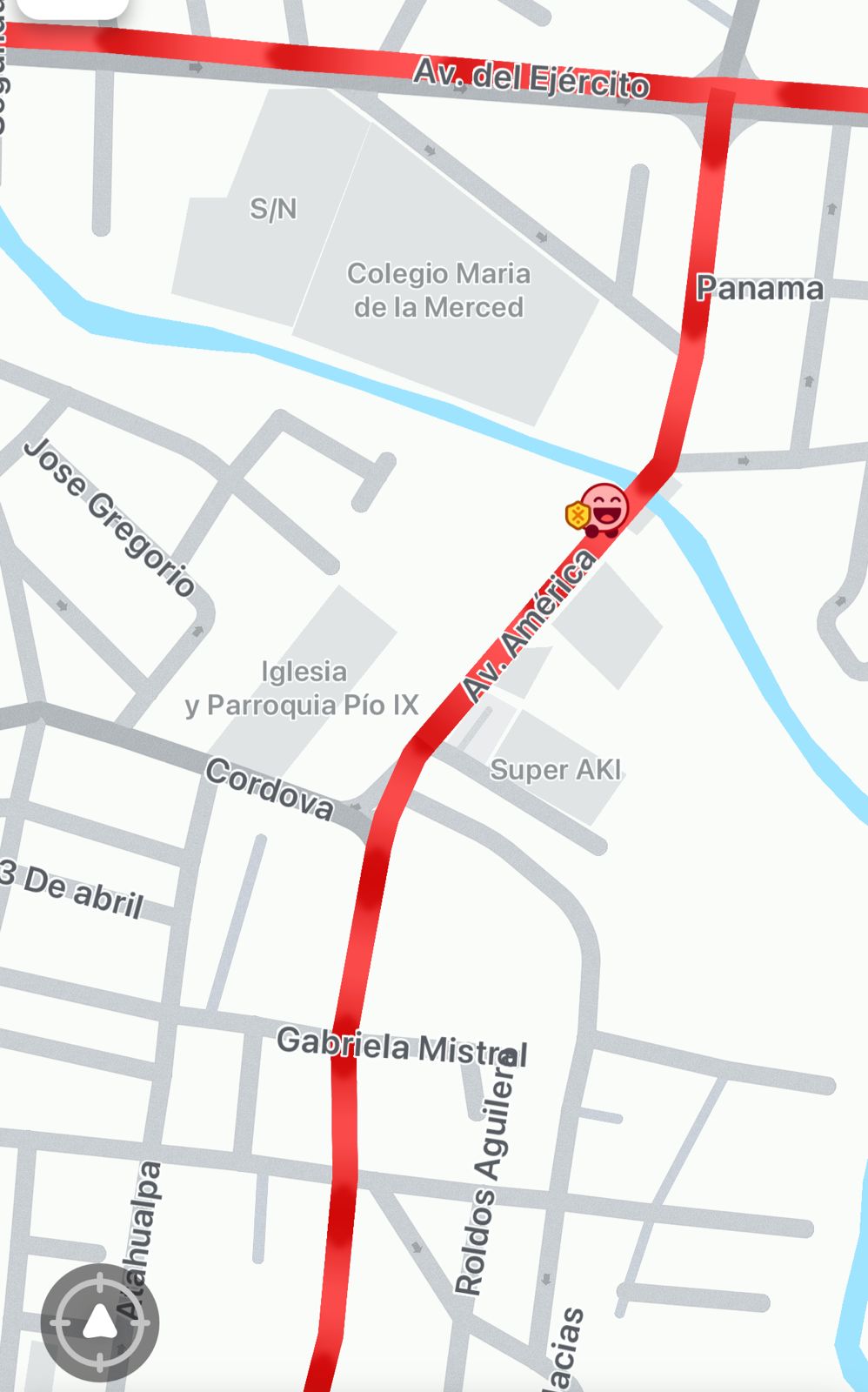 Tráfico vehicular Av. América