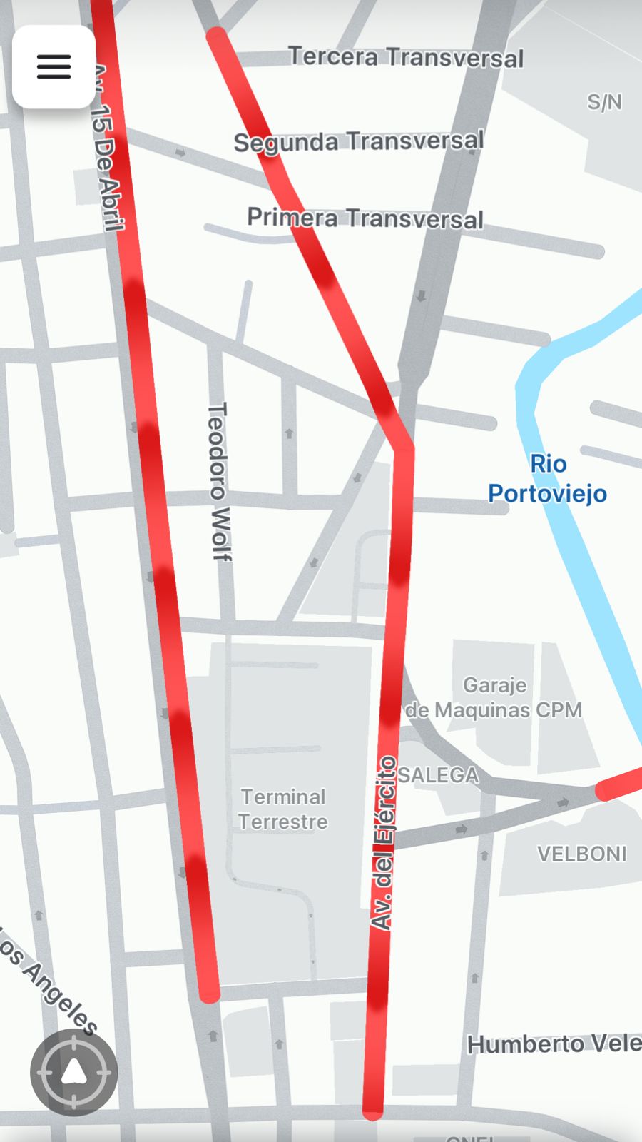 Tráfico vehicular Av. El Ejército