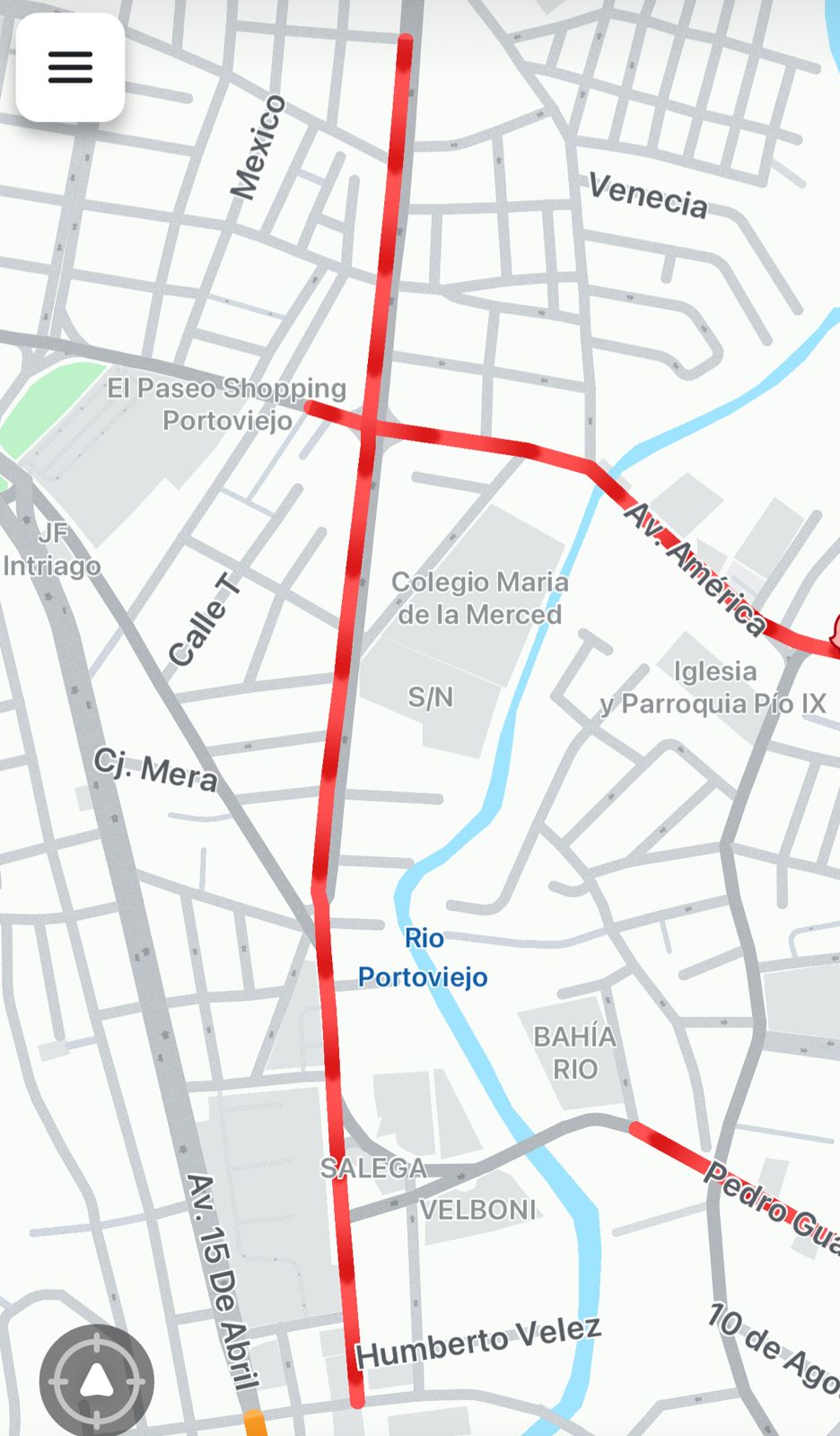Tráfico vehicular Av. El Ejército