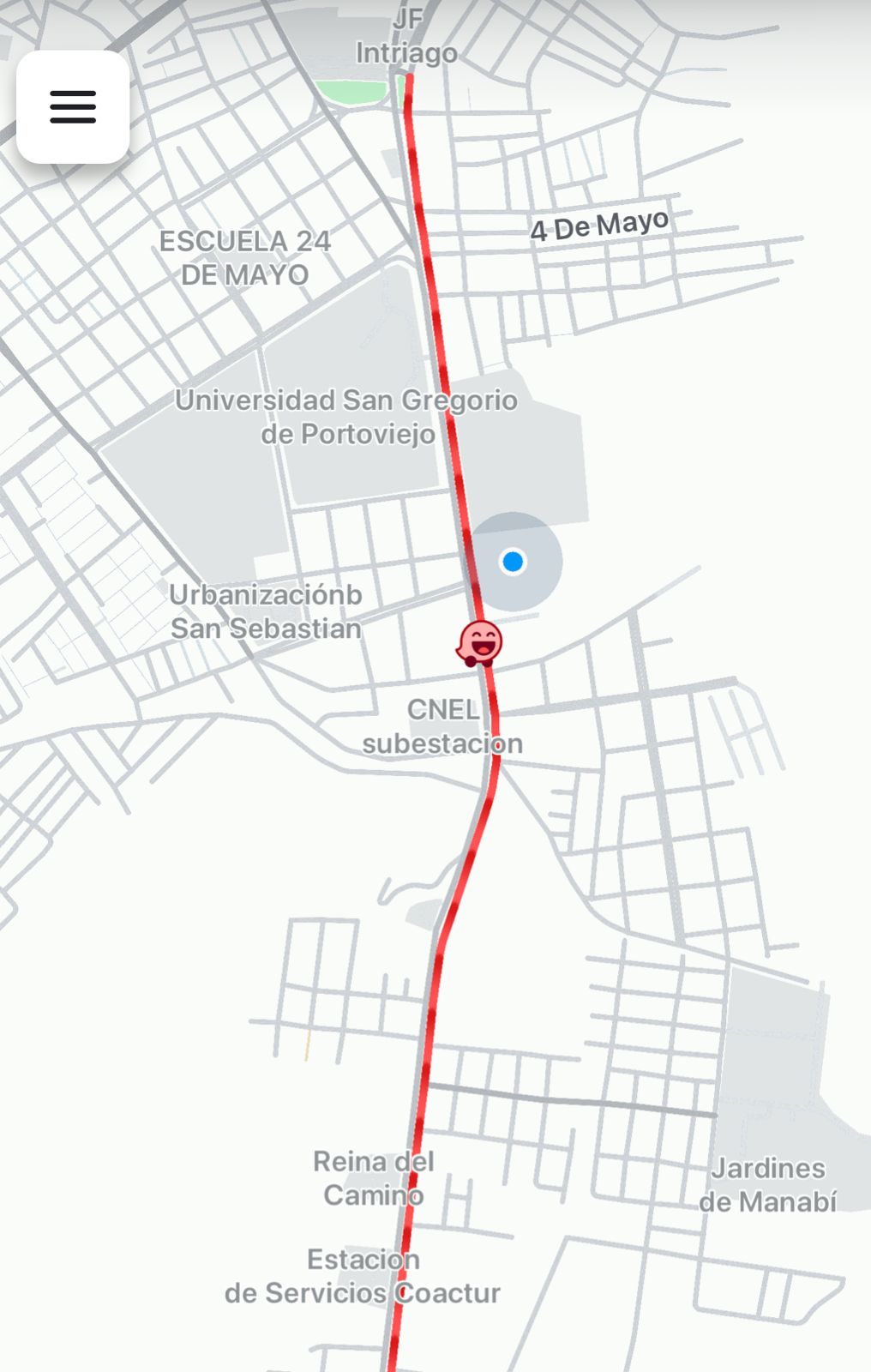 Tráfico vehicular Av. Eloy Alfaro