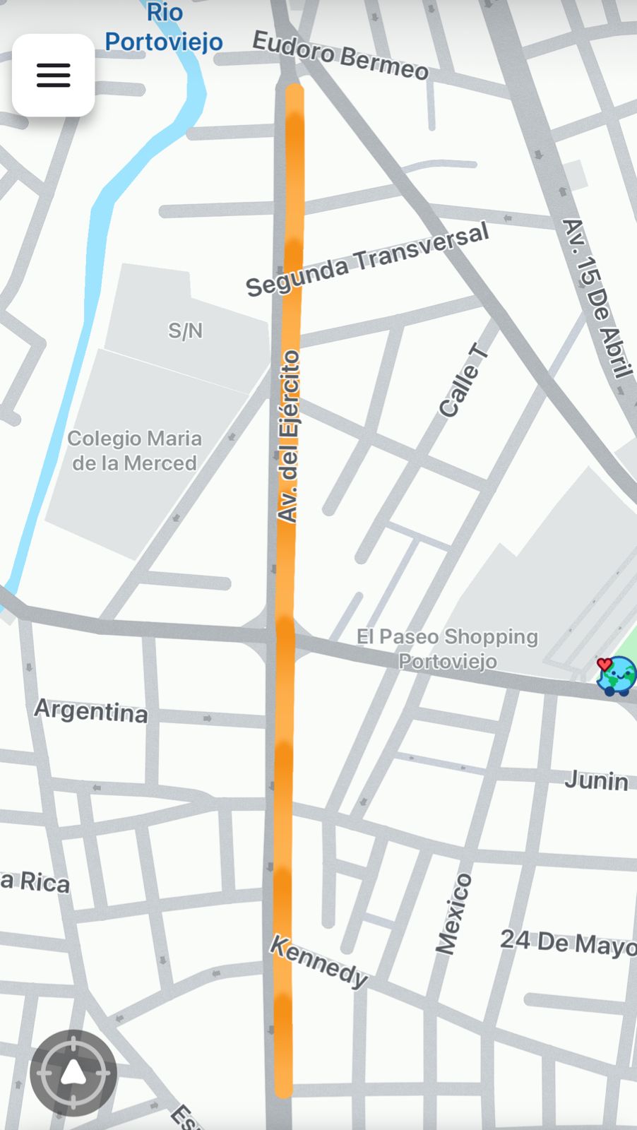 Tráfico vehicular Avenida El Ejército