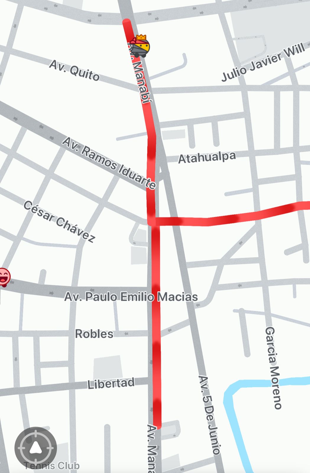 Tráfico vehicular Avenida Manabí