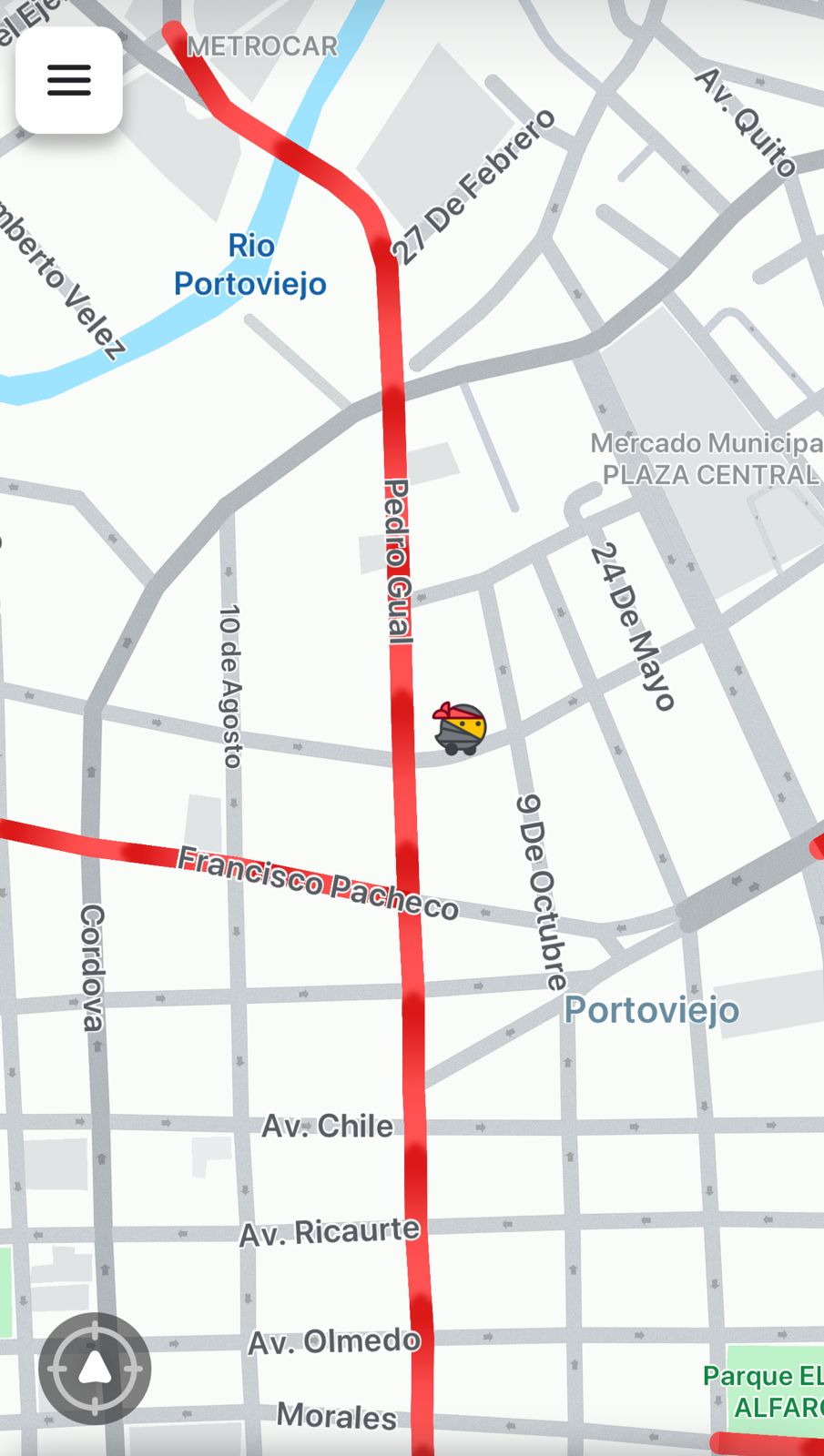 Tráfico vehicular en la calle Pedro Gual