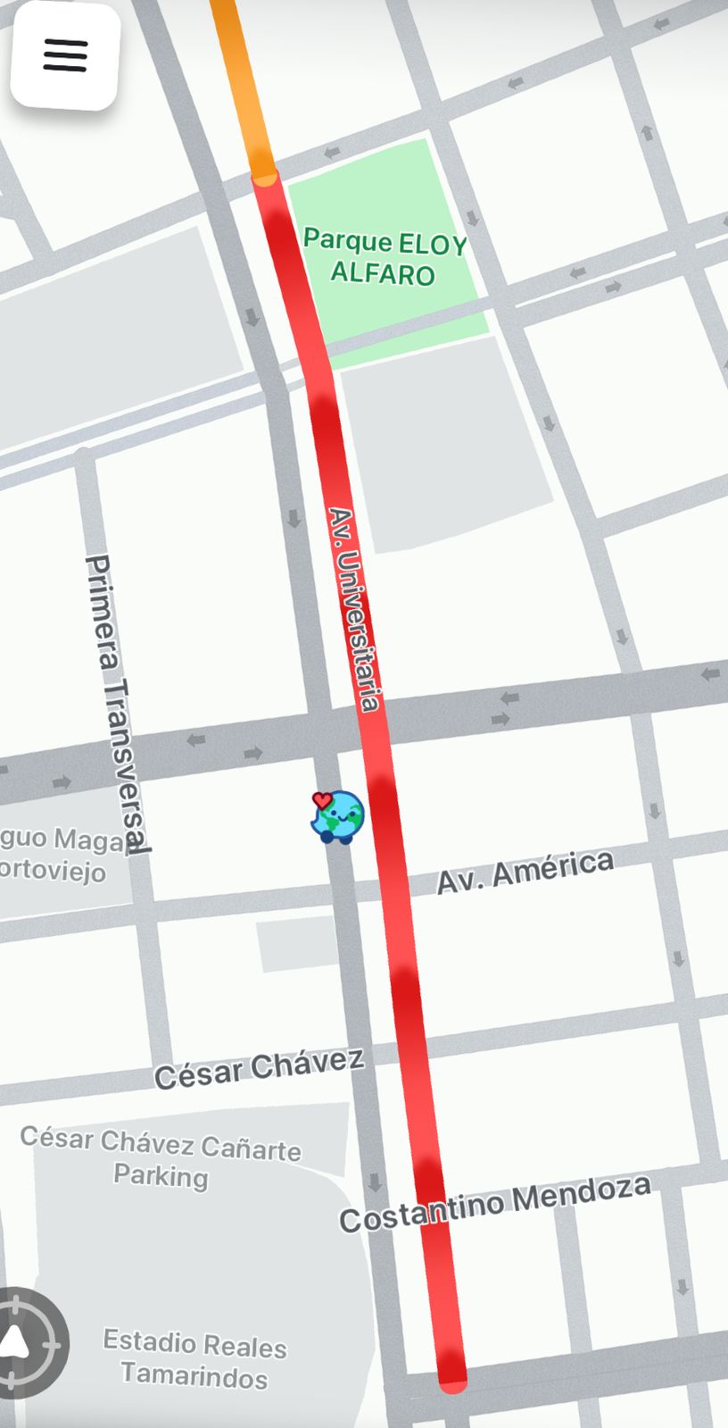 Tráfico vehicular Av. Universitaria