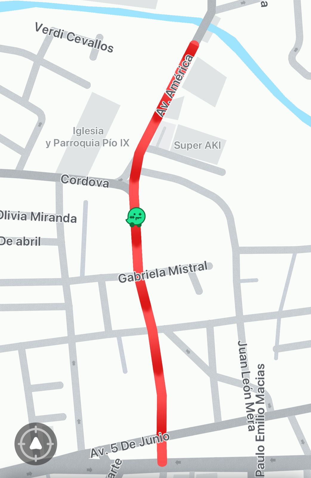 Tráfico vehicular Av. América