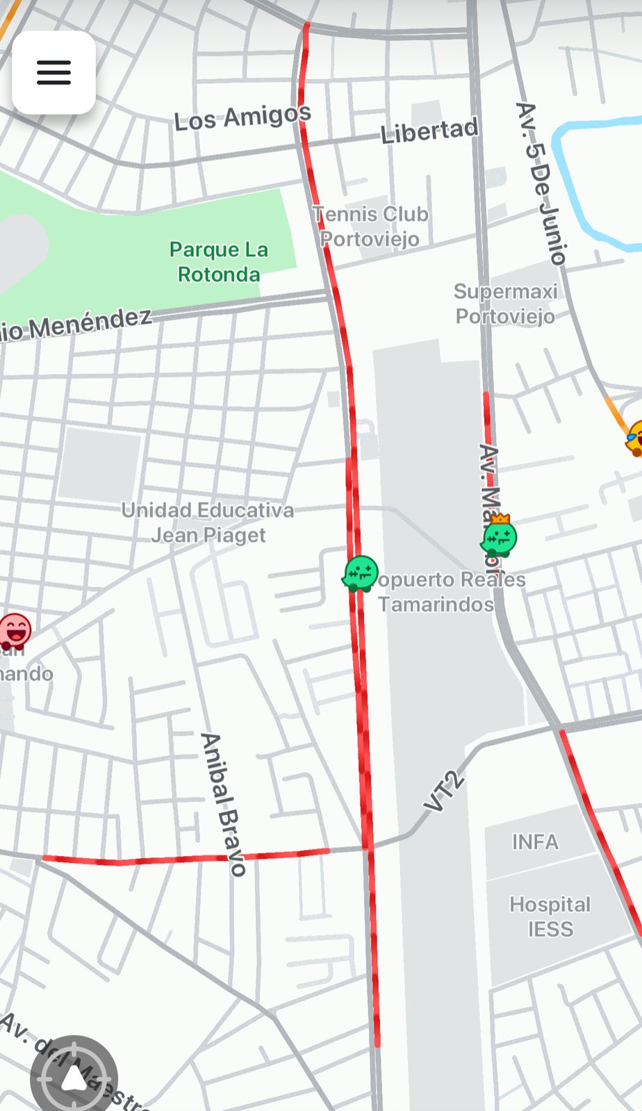 Tráfico vehicular Av. Reales Tamarindos