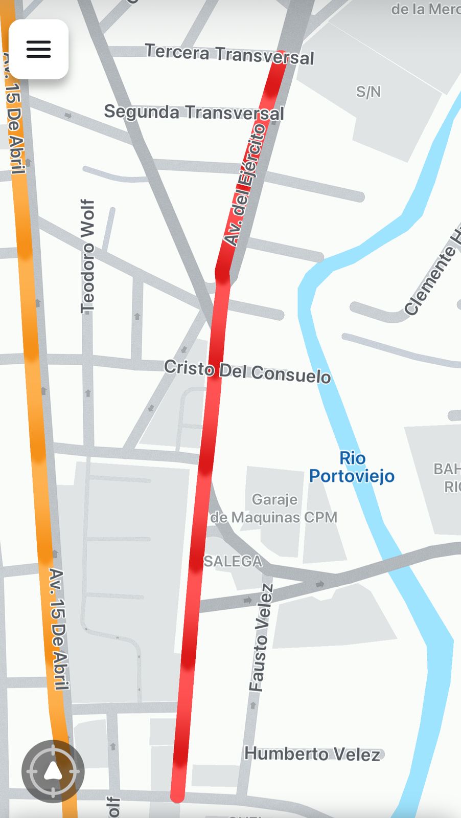 Tráfico vehicular Av. El Ejército