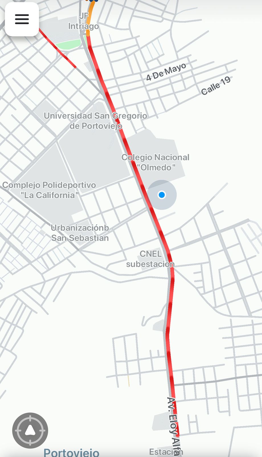 tráfico vehicular Av. Eloy Alfaro