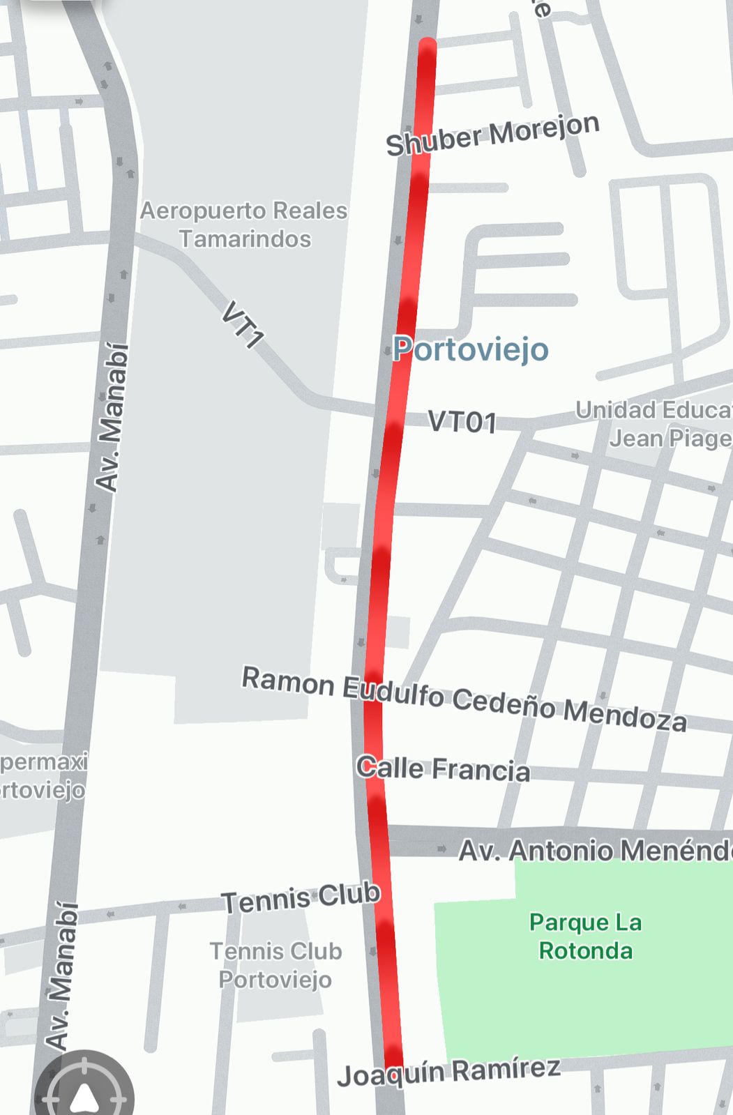 Tráfico vehicular Av. Reales Tamarindos