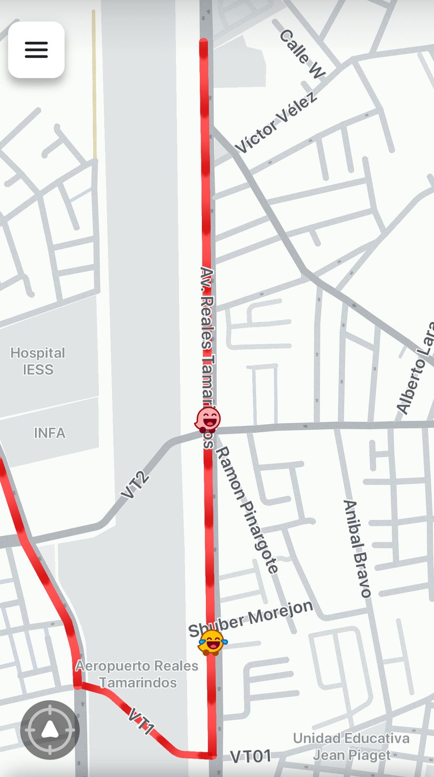 tráfico vehicular Av. Reales Tamarindos