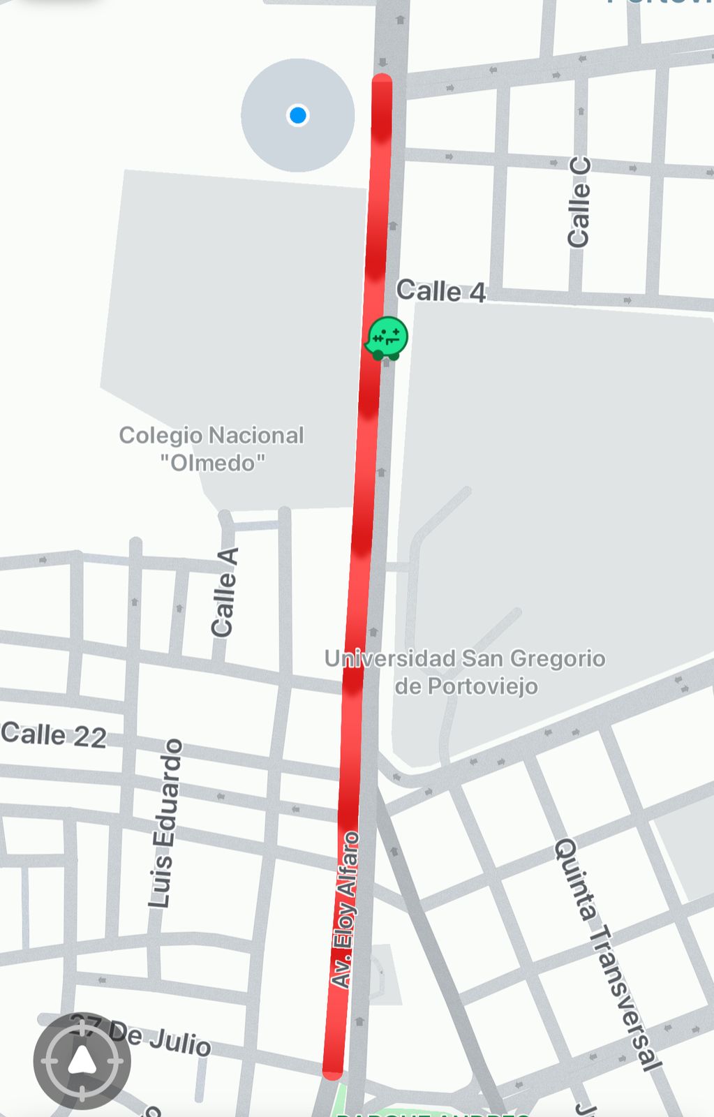 tráfico vehicular Av. Eloy Alfaro
