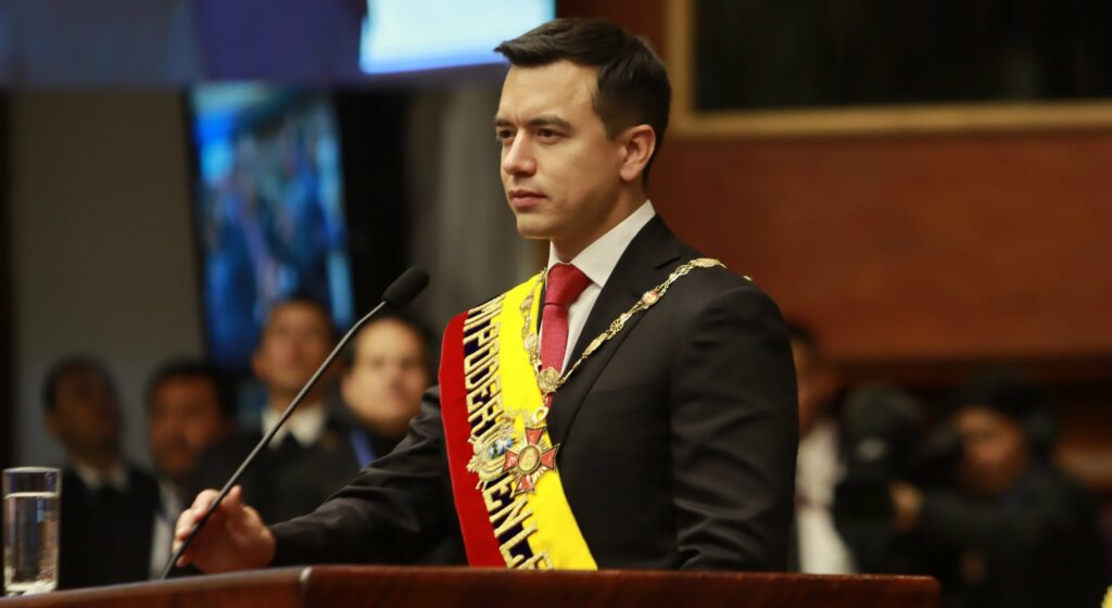 Elecciones presidenciales 2025 Presidente Daniel Noboa notificó al CNE su licencia temporal para hacer campaña electoral hasta el 10 de abril.