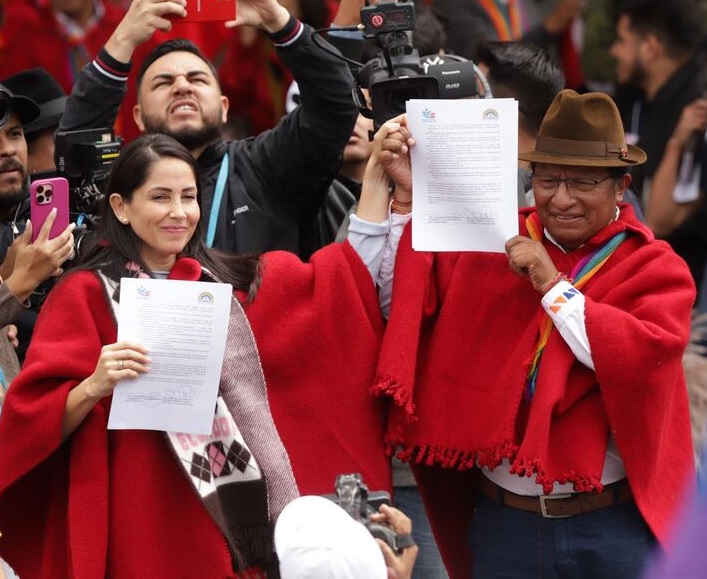 En el cantón del cantón Alausí, en la provincia de Chimborazo, Pachakutik y el correismo firmaron un acuerdo programático con 25 puntos.