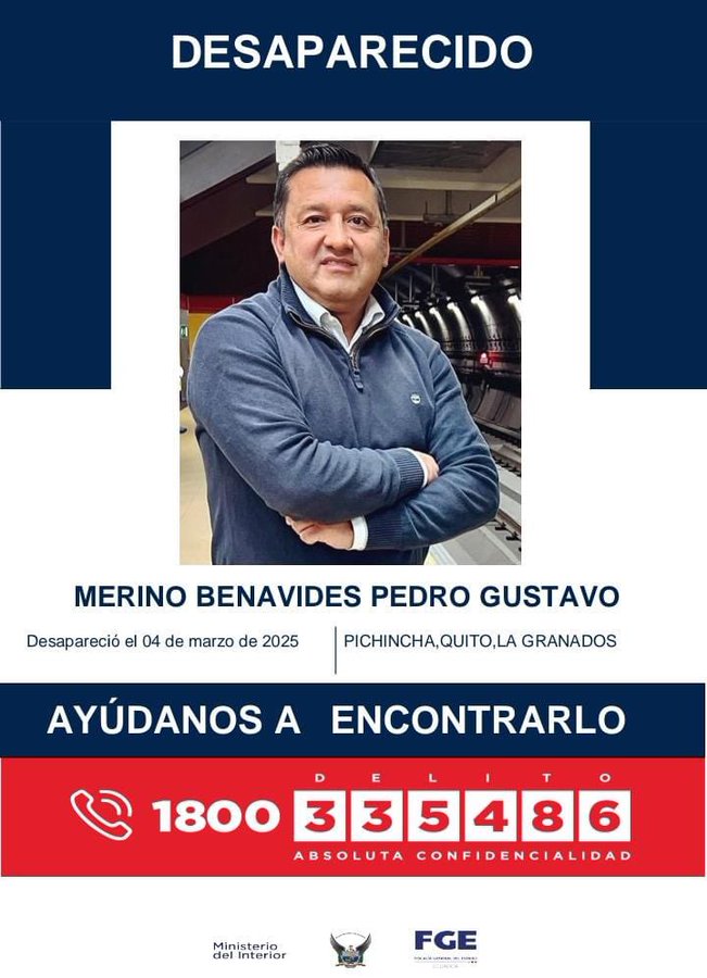 Pedro Merino, periodista, está desaparecido