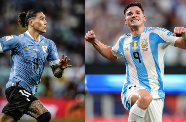 Darwin Núñez, delantero de Uruguay, y Julián Álvarez, de Argentina, serían titulares.