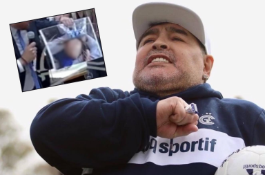 Mundo. Exhiben una fotografía del cadáver de Maradona en primer día de juicio