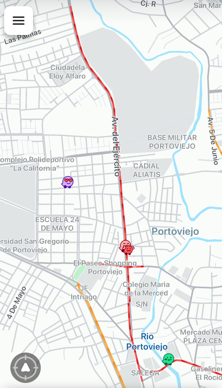 Tráfico vehicular Av. El Ejército