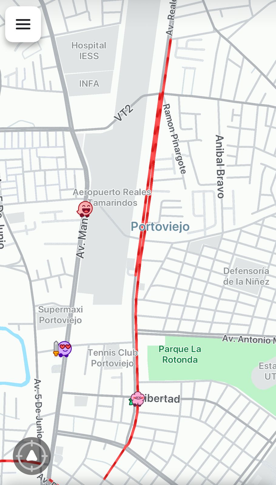 Tráfico vehicular Av. Reales Tamarindos