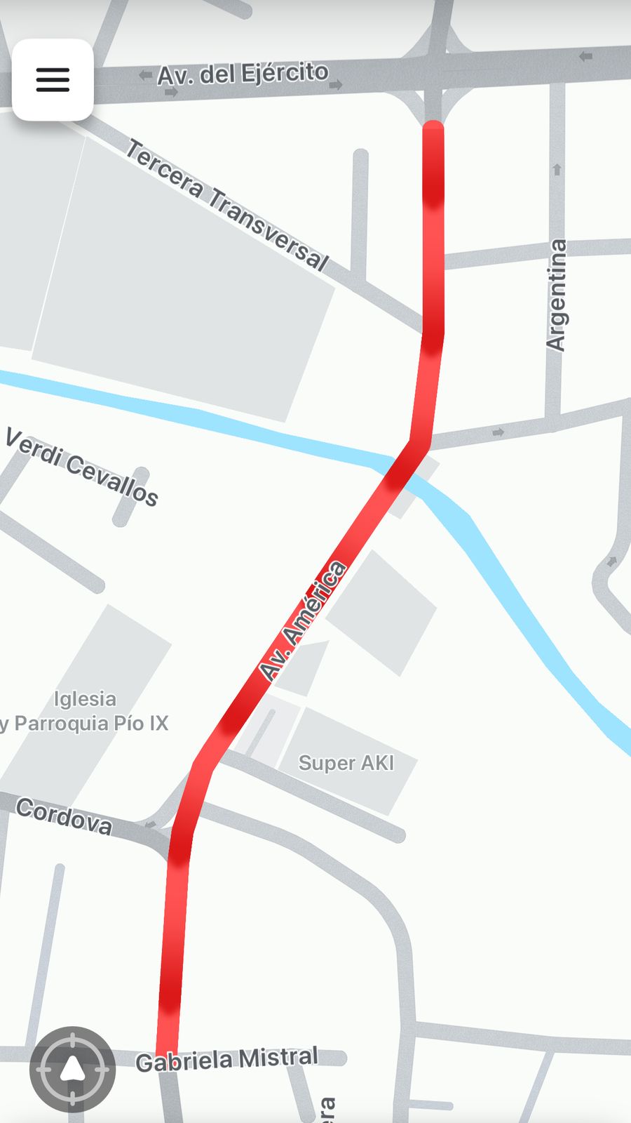 Tráfico vehicular Av. América