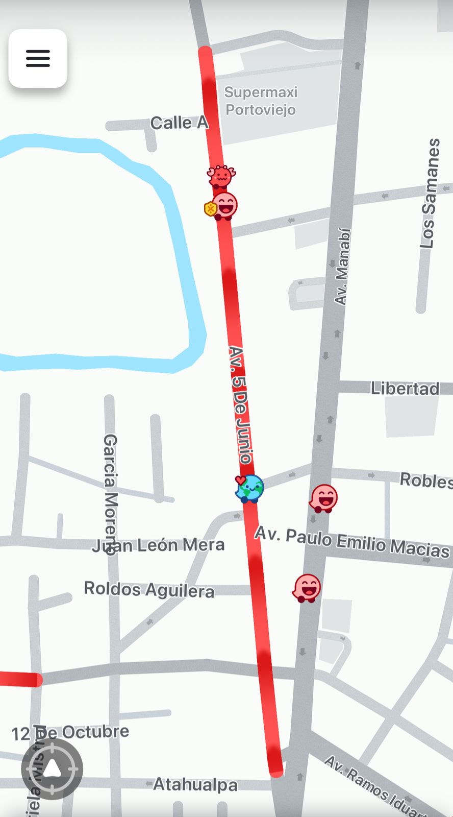 Tráfico vehicular Av. 5 de Junio