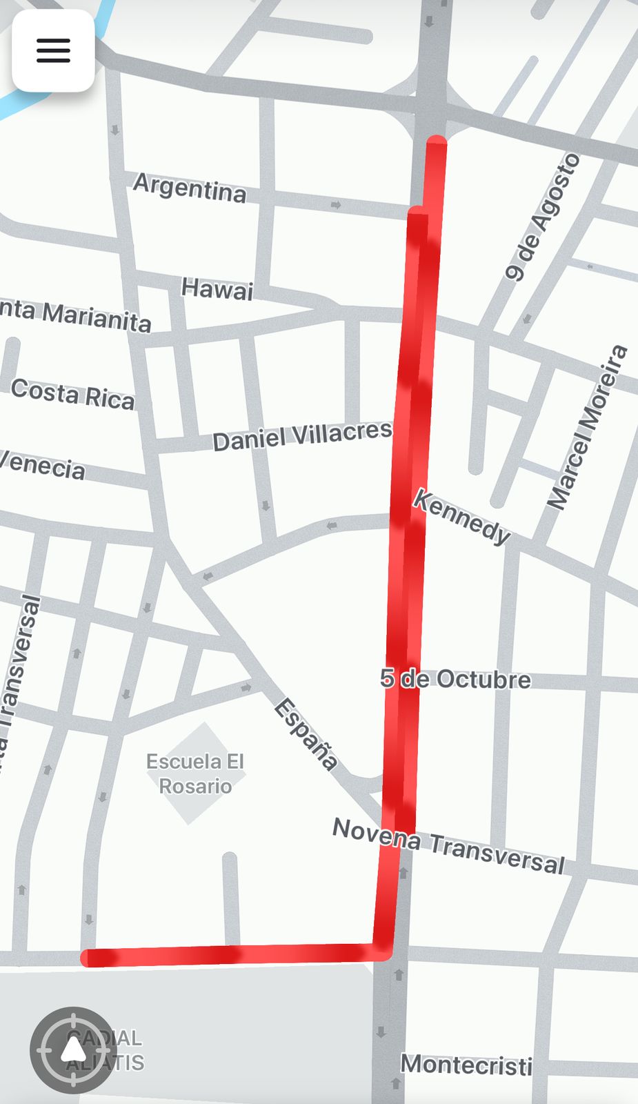 Tráfico vehicular Av. El Ejército