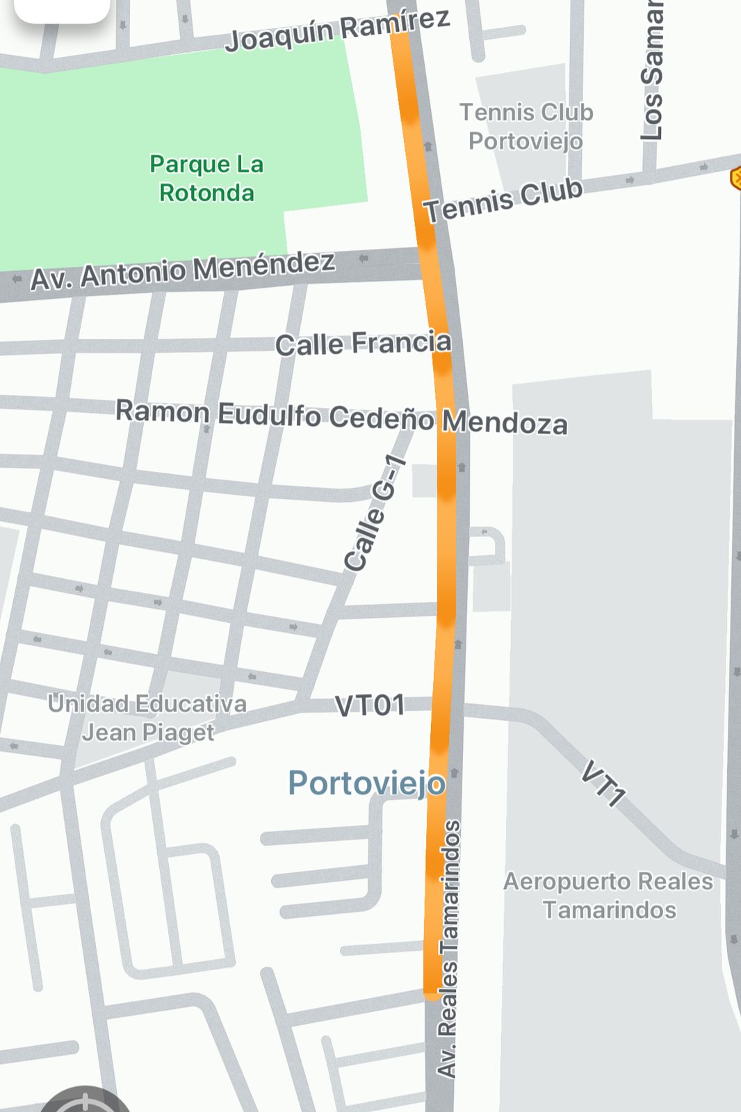Tráfico vehicular Av. Reales Tamarindos