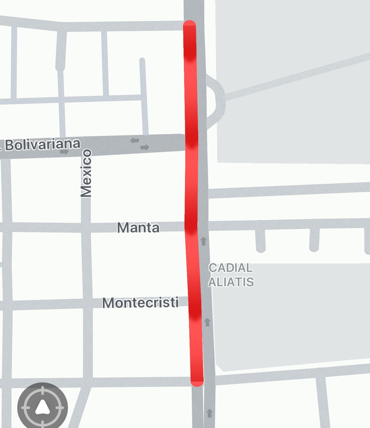 tráfico vehicular El Ejército