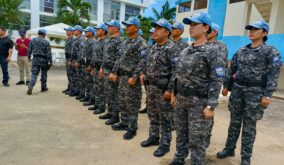 Cascos Azules de la Policía llegaron a Manabí para ayuda humanitaria.