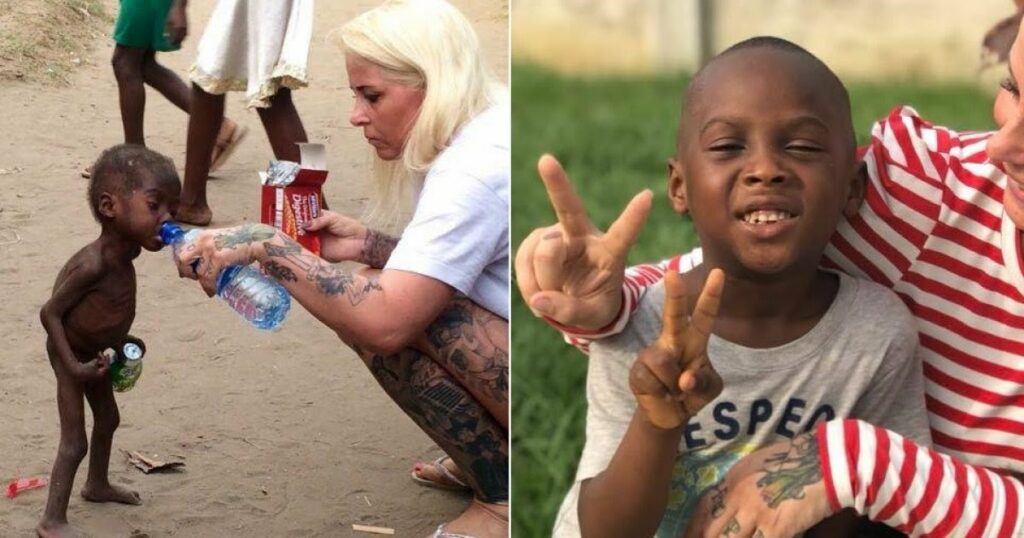 Anja Ringgren Lovén rescató a un niño desnutrido y abandonado en Abuya, Nigeria, acusado de brujería por su familia. Sobrevivió con múltiples transfusiones y tratamiento médico.