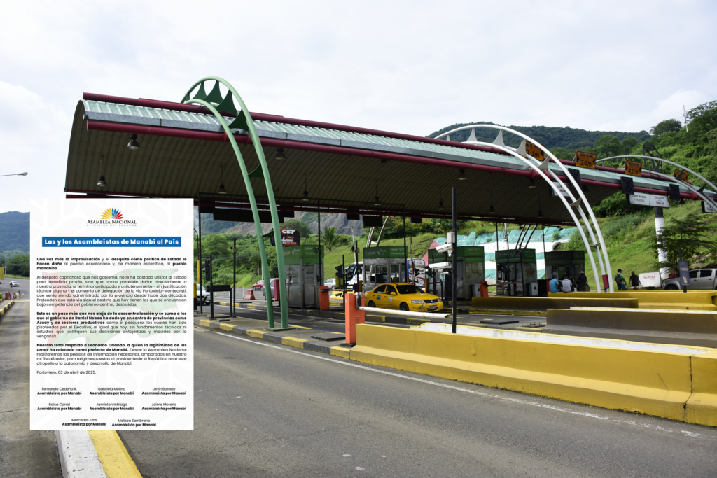 Asambleístas manabitas expresan apoyo a Leonardo Orlando en pugna por concesión de la vía Portoviejo-Montecristi