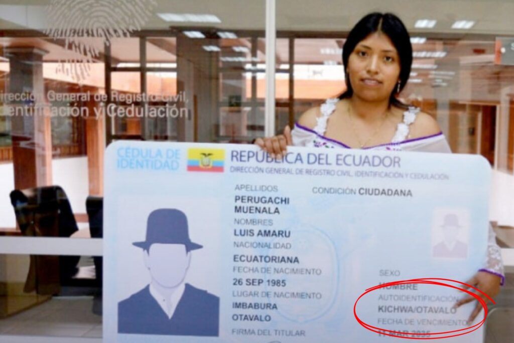 Así queda la cédula de identidad con los nuevos datos que incluyó el Registro Civil, ahora contempla a autodentificación de pueblos y nacionalidades. Registro Civil.