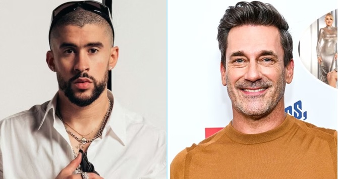 Bad Bunny conquista a Jon Hamm: “Es imposible escucharlo sin sonreír”, dice el actor.