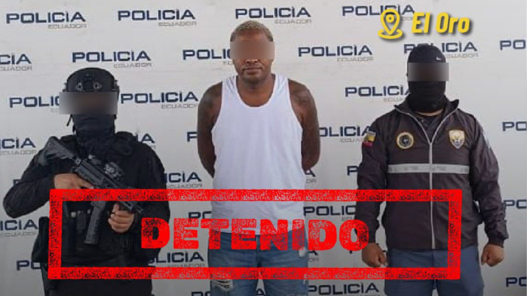 Capturan en Machala a alias Jhon Jairo, responsable de atentados con explosivos y segundo al mando de Los Choneros