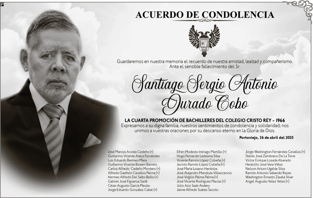 ACUERDO DE CONDOLENCIA: Santiago Sergio Antonio Jurado Cobo