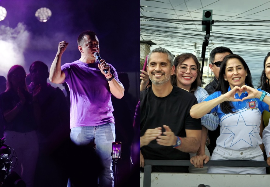 Daniel Noboa y Luisa González cerraron su campaña en Guayaquil