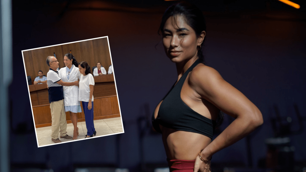 Dina Muñoz se gradúa como nutricionista La vida no se acaba a los 22