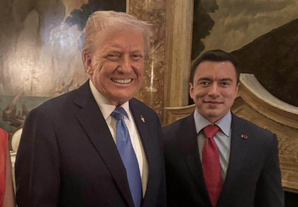 Donald Trump, presidente de Estados Unidos, felicitó a Daniel Noboa por su triunfo en las elecciones presidenciales del domingo 13 de abril.