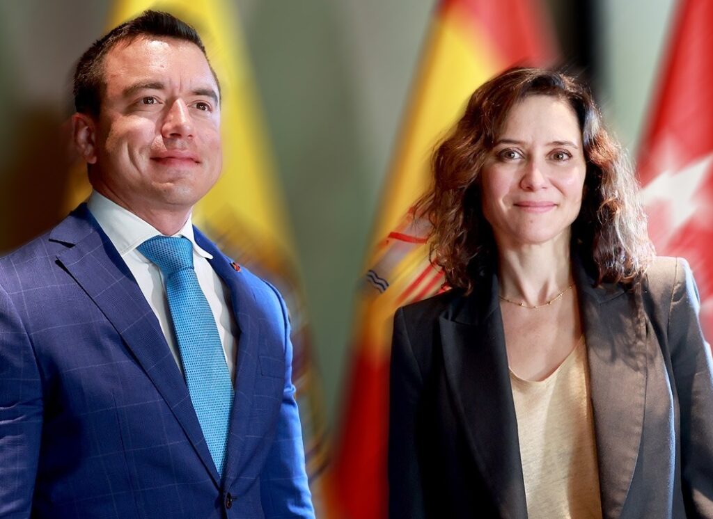El Presidente Daniel Noboa se reunió este martes con Isabel Díaz Ayuso, presidenta de la Comunidad de Madrid.
