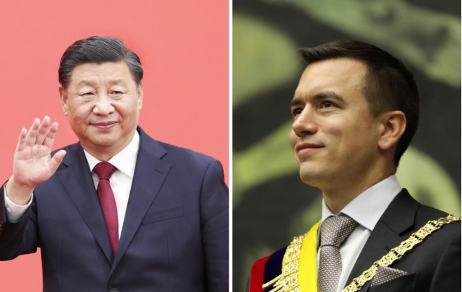 El presidente de China, Xi Jinping, fortalece asociación estratégica con Ecuador y Daniel Noboa.