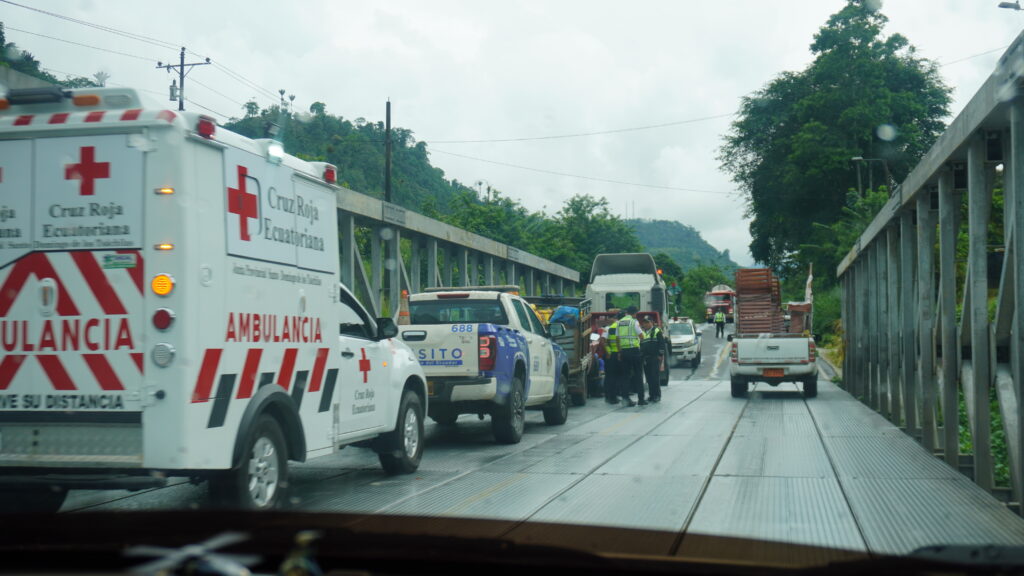 En el puente delta de la vía Alóag-Santo Domingo sucedió un accidente el pasado 29 de marzo de 2025