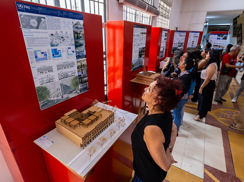 La Dirección de Patrimonio Cultural del Municipio y la Universidad de Guayaquil efectuaron exposición de proyectos académicos.