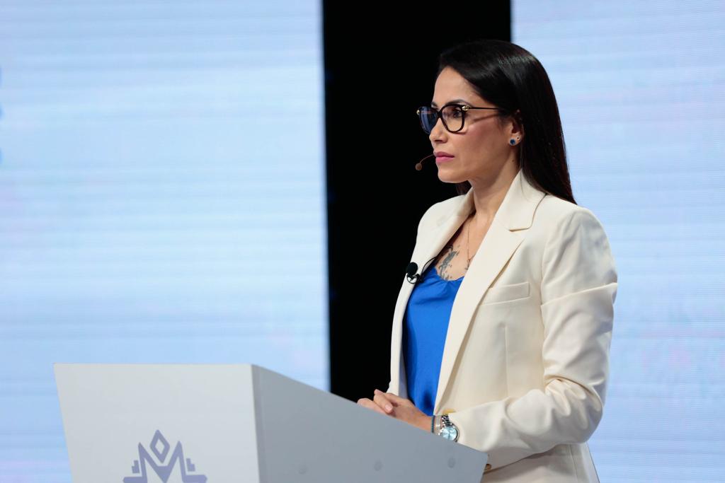 La presidenta del partido Revolución Ciudadana, Luisa González.