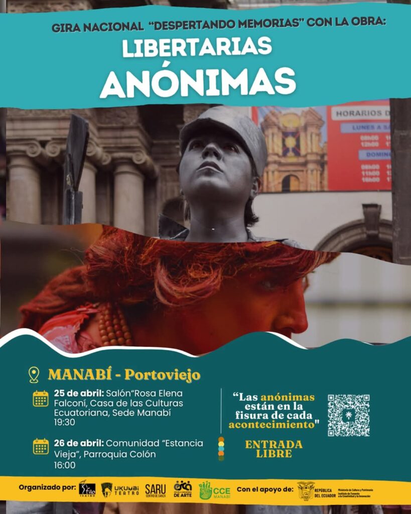 “Libertarias Anónimas” llega a Portoviejo y Estancia Vieja con presentaciones gratuitas