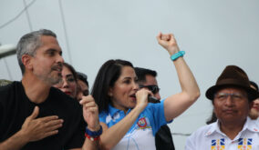 Luisa González, candidata presidencial de la lista 5.
