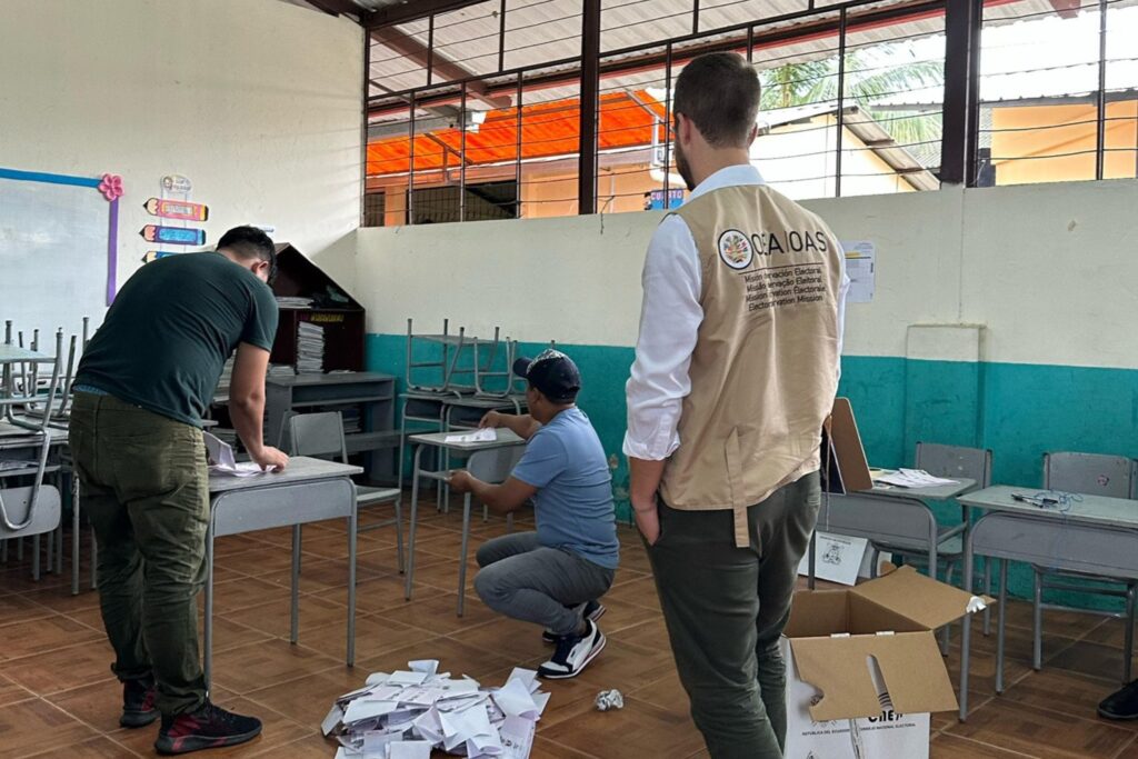 Misión de Observación de la OEA en Ecuador confía en los resultados de la segunda vuelta electoral presentados por el CNE.