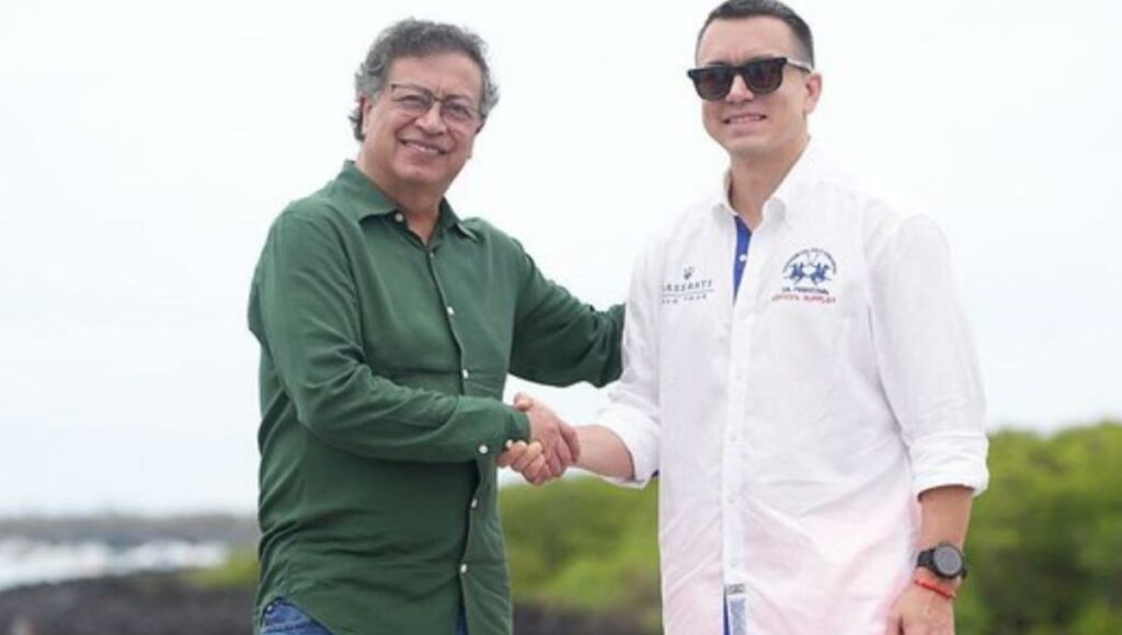 Gustavo Petro y Daniel Noboa